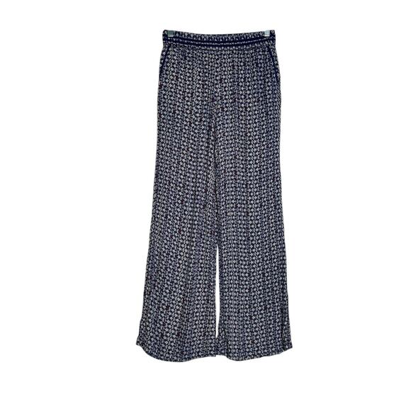 Hei Hei blue white floral boho wide legs pants size XSP - Picture 1 of 10